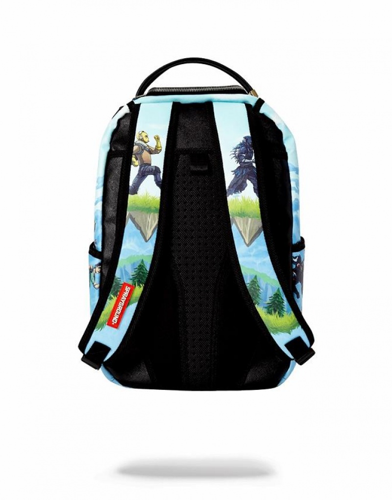 Blue Men's Sprayground Fortnite Shark Royale Backpacks | BEZG01596