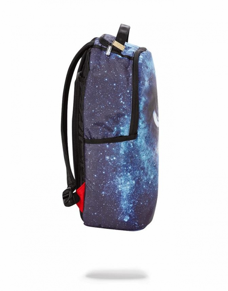 Blue Men's Sprayground Galaxeye Backpacks | EJGR52987