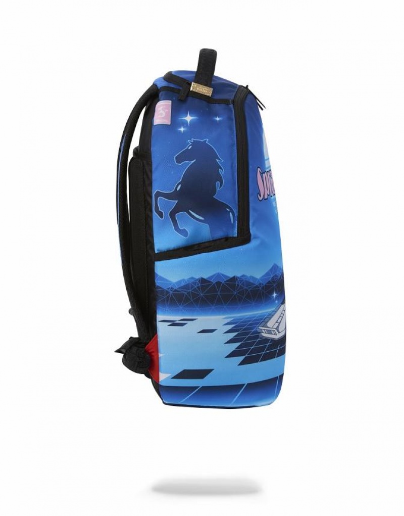 Blue Men's Sprayground Inferno Backpacks | WXVB03987