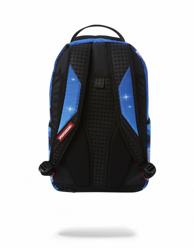 Blue Men's Sprayground Inferno Backpacks | WXVB03987