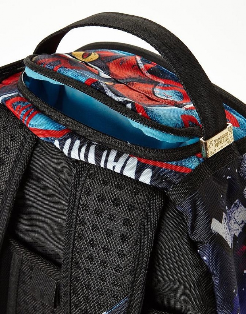 Blue Men's Sprayground Megaman Vandal Backpacks | MBUL06243