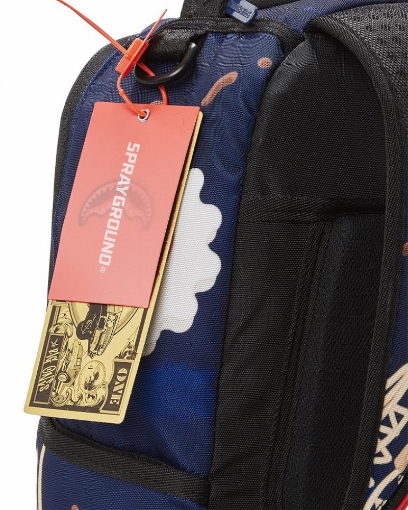 Blue Men's Sprayground Naruto Backpacks | CKEH31274