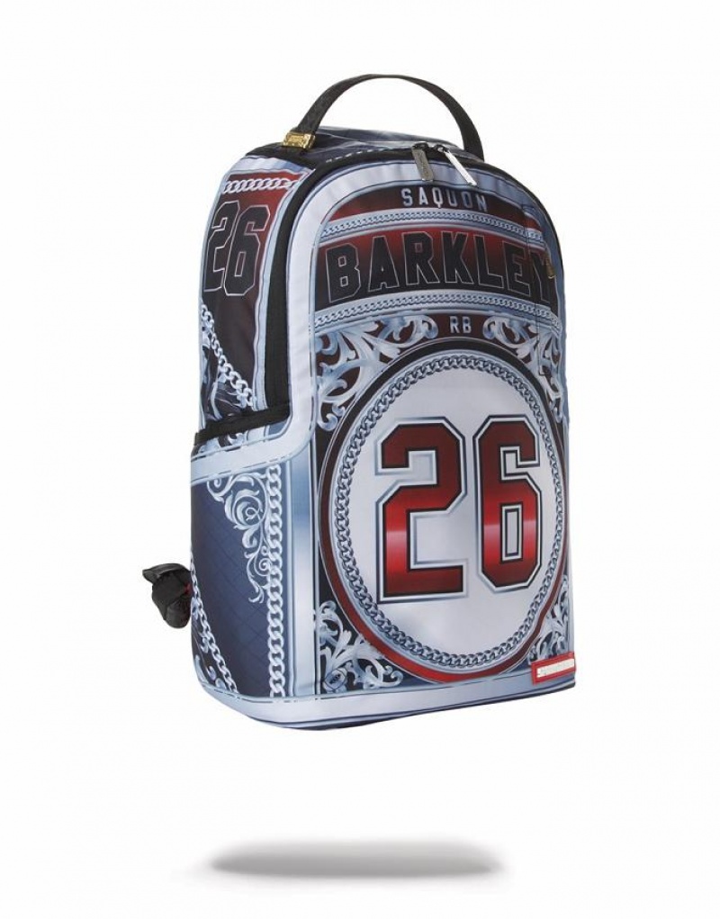 Blue Men's Sprayground Nfl Saquon Barkley Backpacks | ZOKR94278