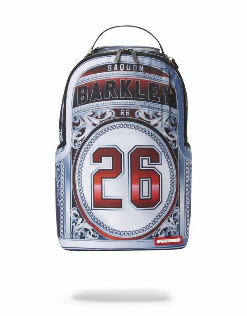 Blue Men\'s Sprayground Nfl Saquon Barkley Backpacks | ZOKR94278