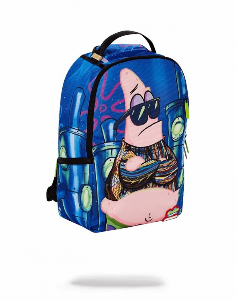 Blue Men's Sprayground Notorious P.A.T. Backpacks | VHZN92104