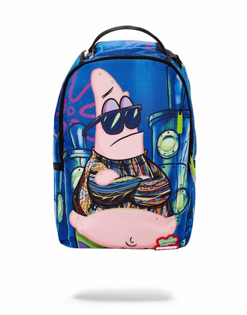 Blue Men\'s Sprayground Notorious P.A.T. Backpacks | VHZN92104