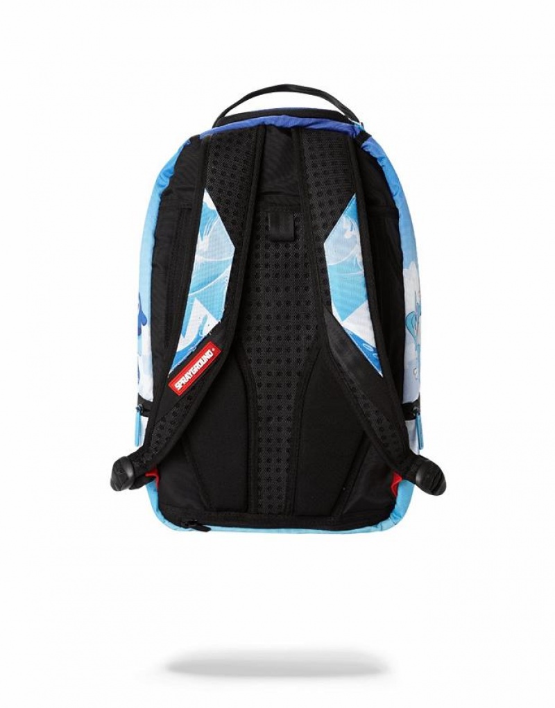 Blue Men's Sprayground Pokemon Backpacks | CWQY62097