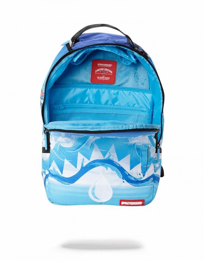 Blue Men's Sprayground Pokemon Backpacks | CWQY62097