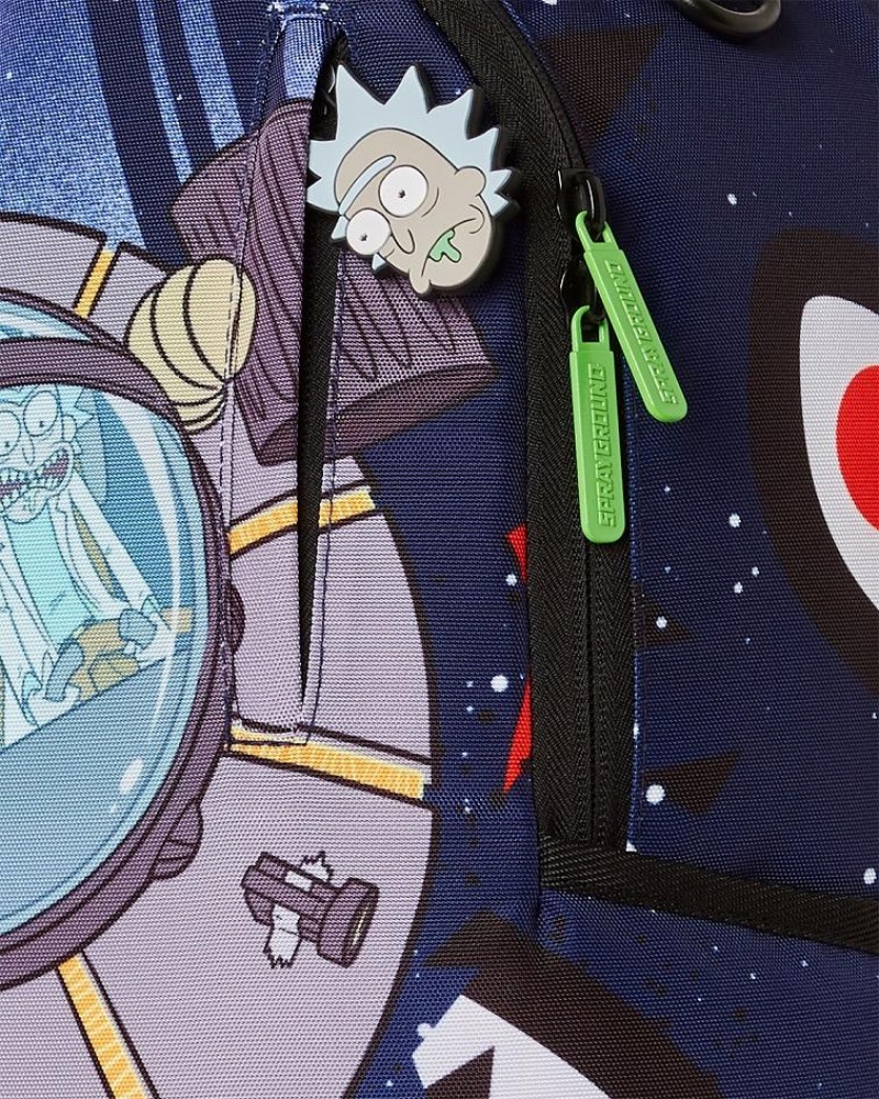 Blue Men's Sprayground Rick & Morty Backpacks | FNCT85241