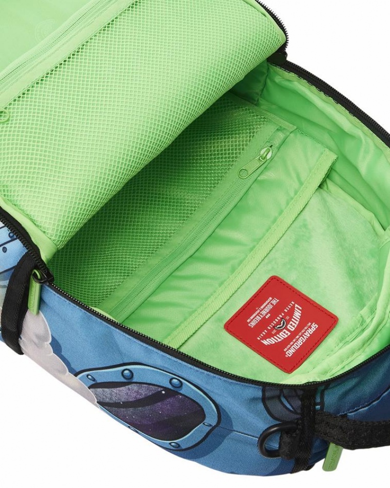 Blue Men's Sprayground Rick & Morty Backpacks | AMZQ68749