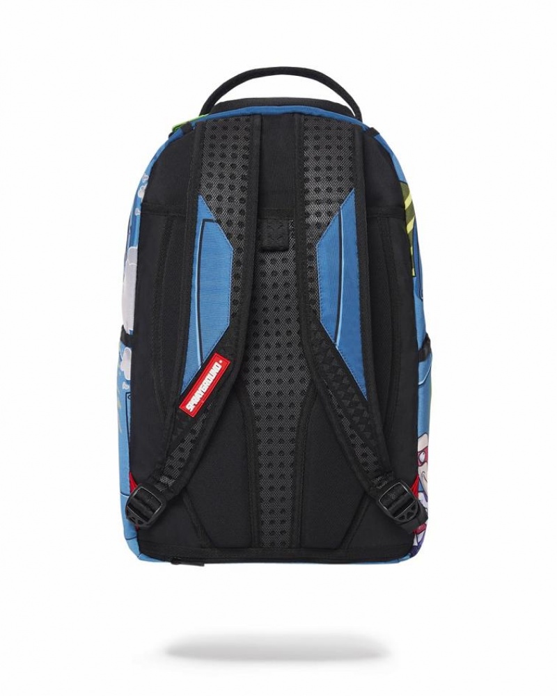 Blue Men's Sprayground Rick & Morty Backpacks | AMZQ68749