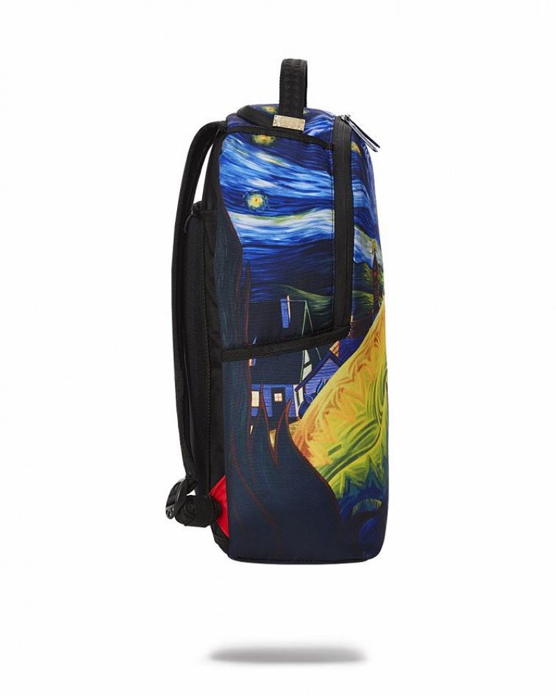 Blue Men's Sprayground Ron English Backpacks | CAJP69583