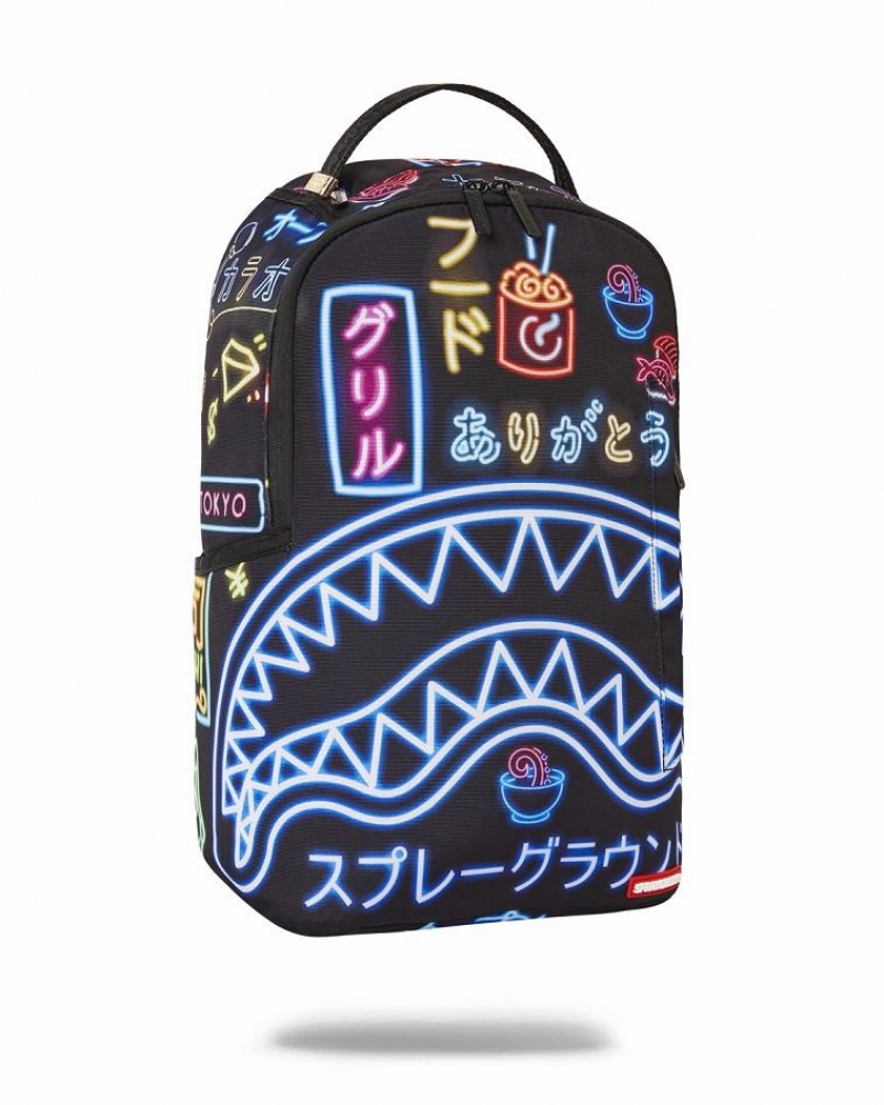 Blue Men's Sprayground Shinjuku City Backpacks | GPMU27903