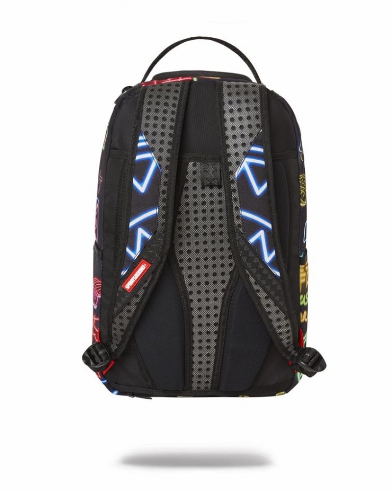 Blue Men's Sprayground Shinjuku City Backpacks | GPMU27903