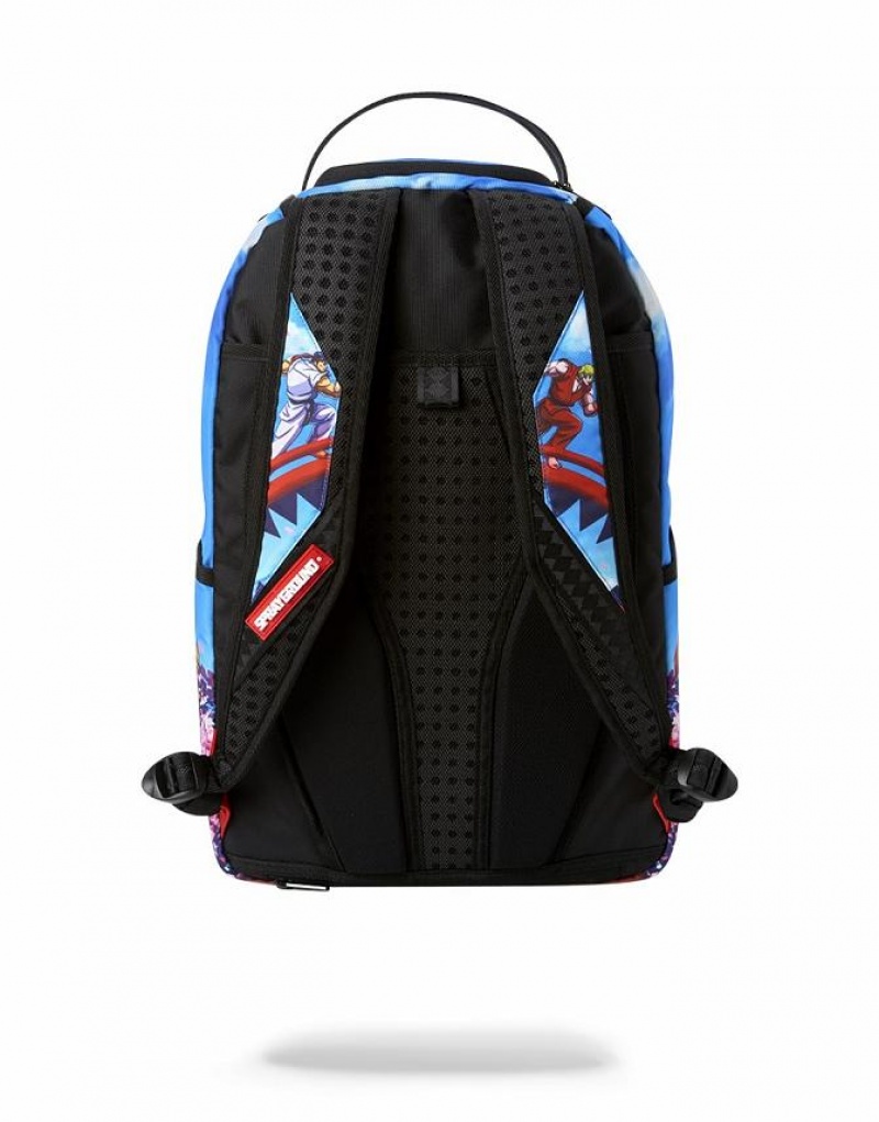 Blue Men's Sprayground Street Fighter Backpacks | PRTC21438