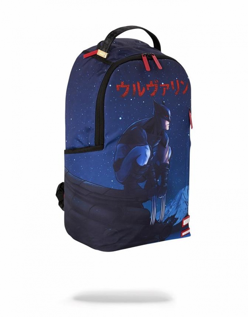 Blue Men's Sprayground The Wolverine Backpacks | LTRQ16973