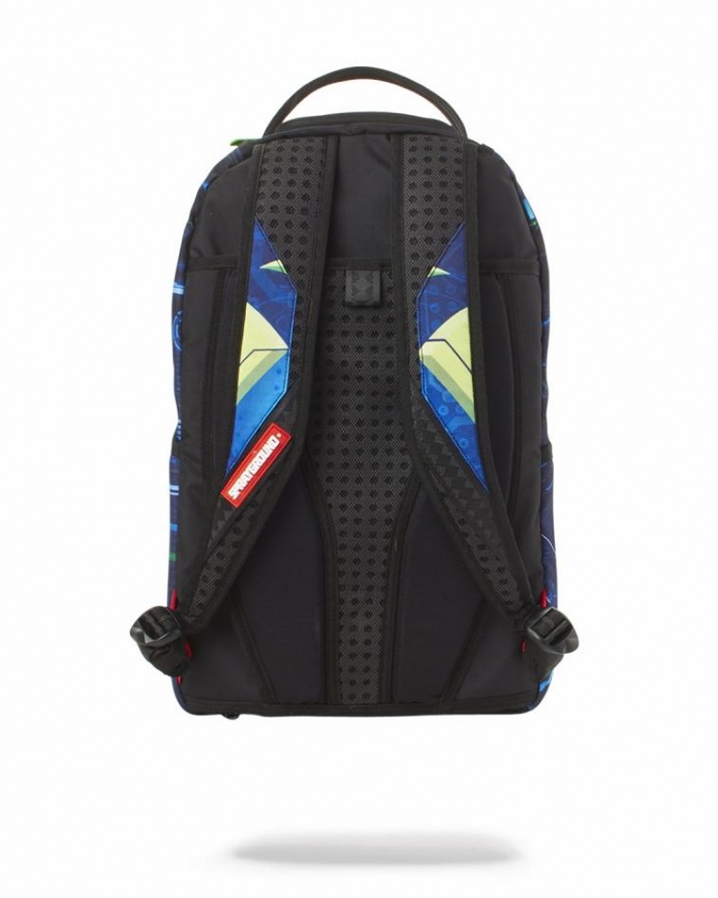 Blue Men's Sprayground Xbox Shark Backpacks | BUQF90182