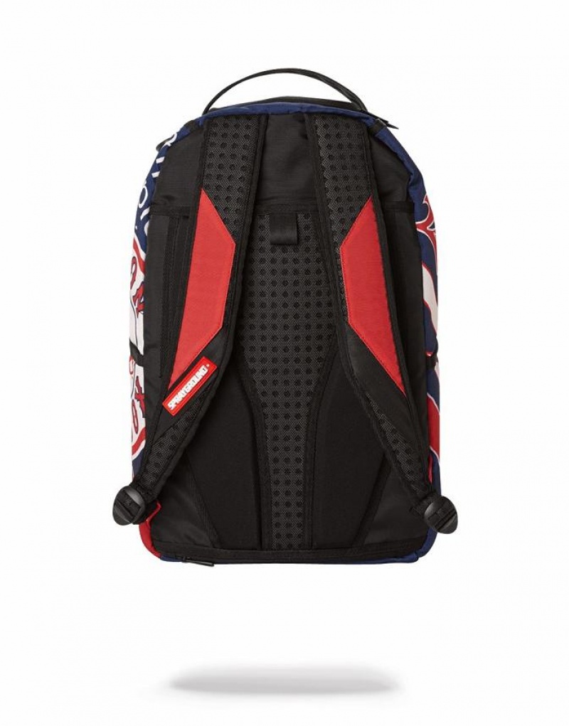 Blue Red Men's Sprayground Mlb Boston Backpacks | SLHI15409