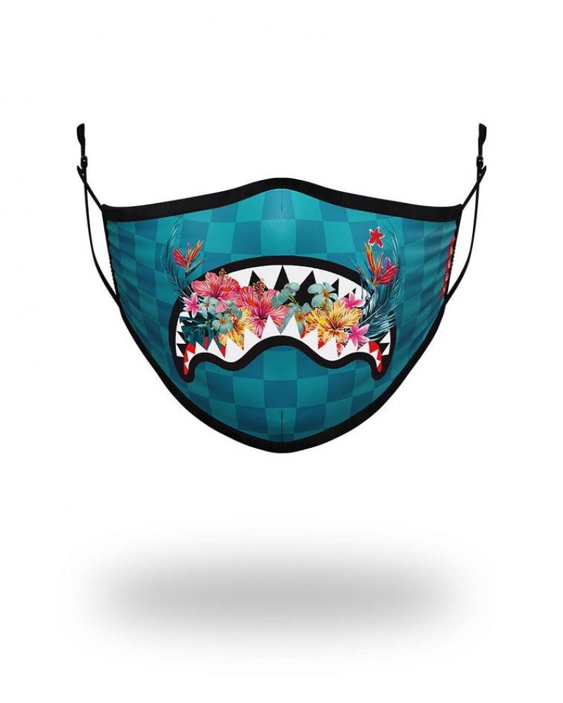 Blue Women\'s Sprayground Blossom Shark Face Masks | KVBT84307