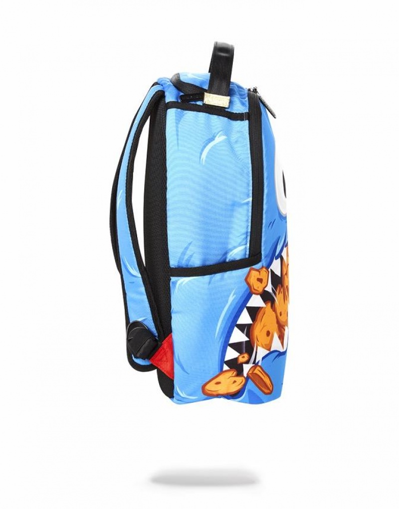 Blue Women's Sprayground Cookie Monster Shark Mini Backpacks | EMBL67390