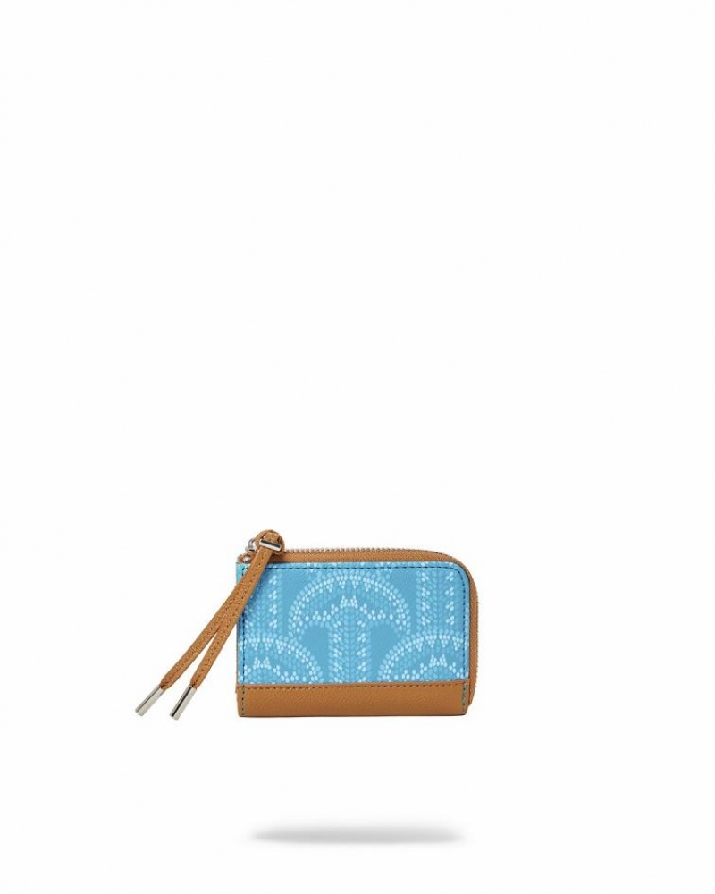 Blue Women's Sprayground Illuchains Turq Wallets | VENT94627