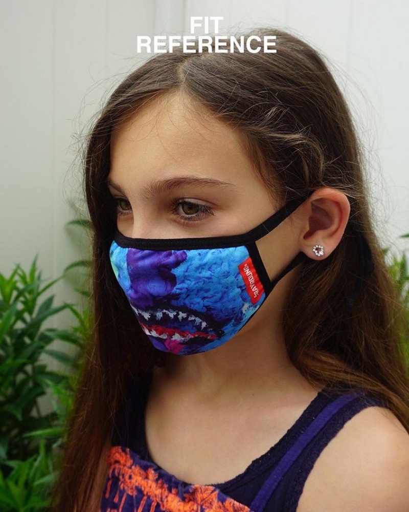 Blue Women's Sprayground Shark Island Face Masks | HLFM63457