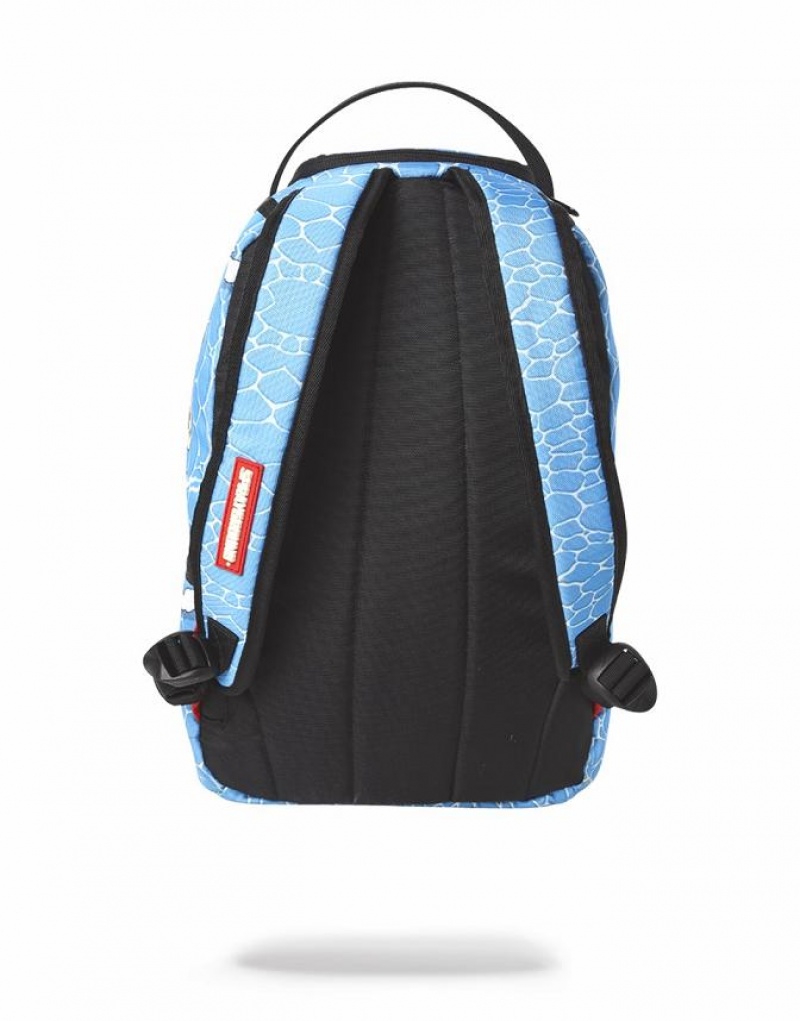 Blue Women's Sprayground Shark Island Mini Backpacks | WLJH94371