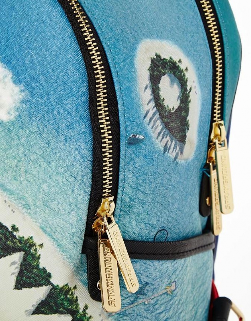 Blue Women's Sprayground Shark Island Savage | BUZW08756