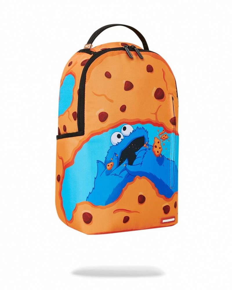 Blue Yellow Men's Sprayground Scribble Me Rich Backpacks | JQOW32605