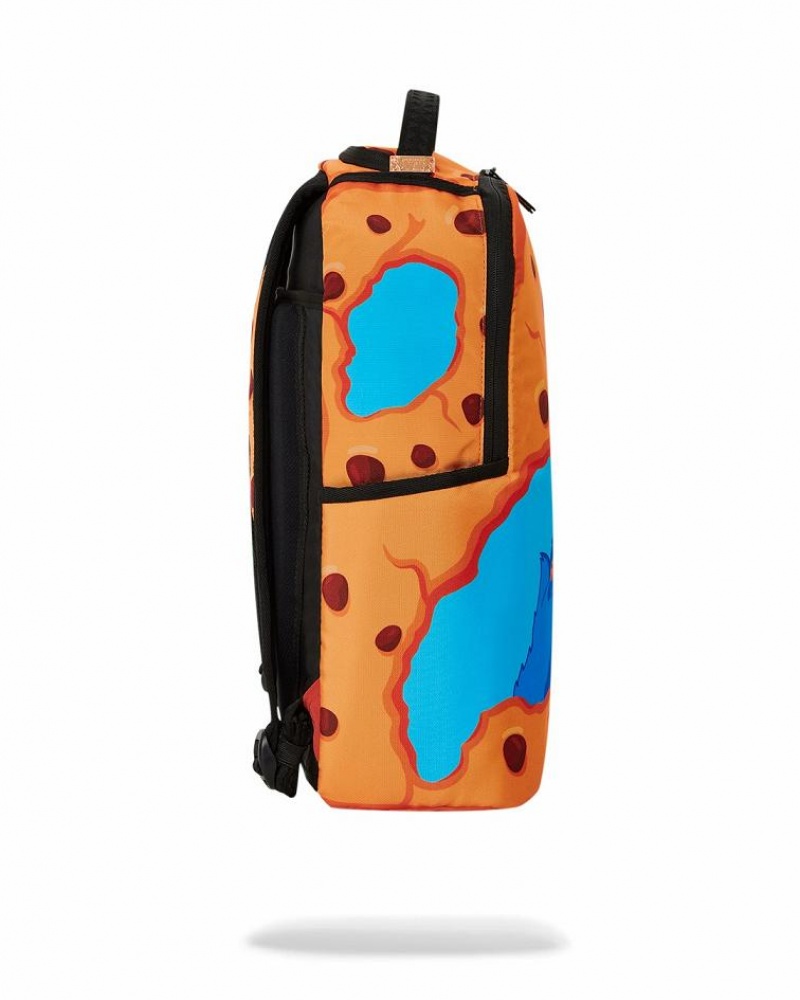 Blue Yellow Men's Sprayground Scribble Me Rich Backpacks | JQOW32605