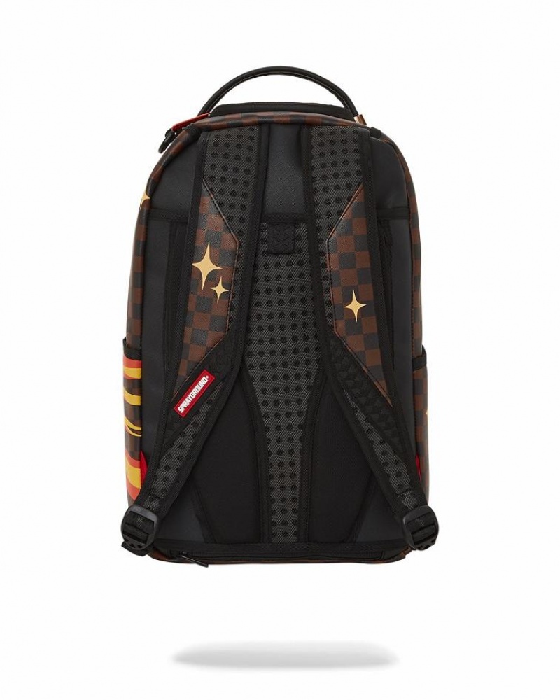 Brown Black Men's Sprayground Naruto Splash Backpacks | CNUI94152