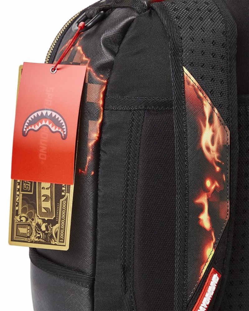 Brown Black Men's Sprayground Sharks In Paris Unstoppable Backpacks | KPWI96124