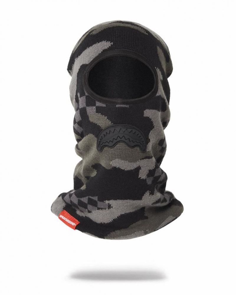 Brown Men\'s Sprayground 3am Never Sleep Ski Mask | QMSH79034