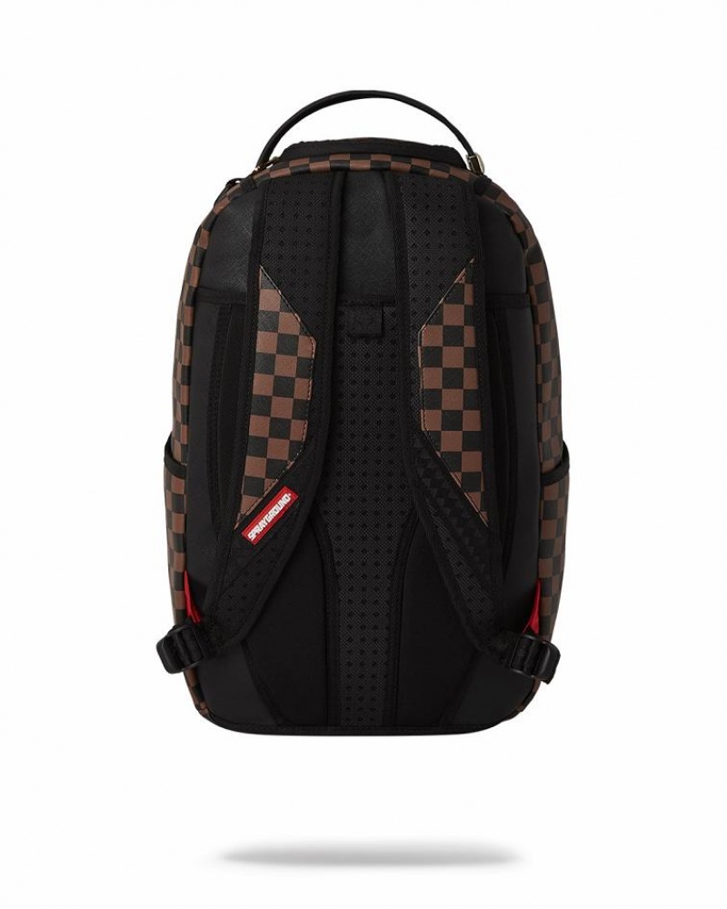 Brown Men's Sprayground Cheetah Speed Shark Backpacks | STXL94657