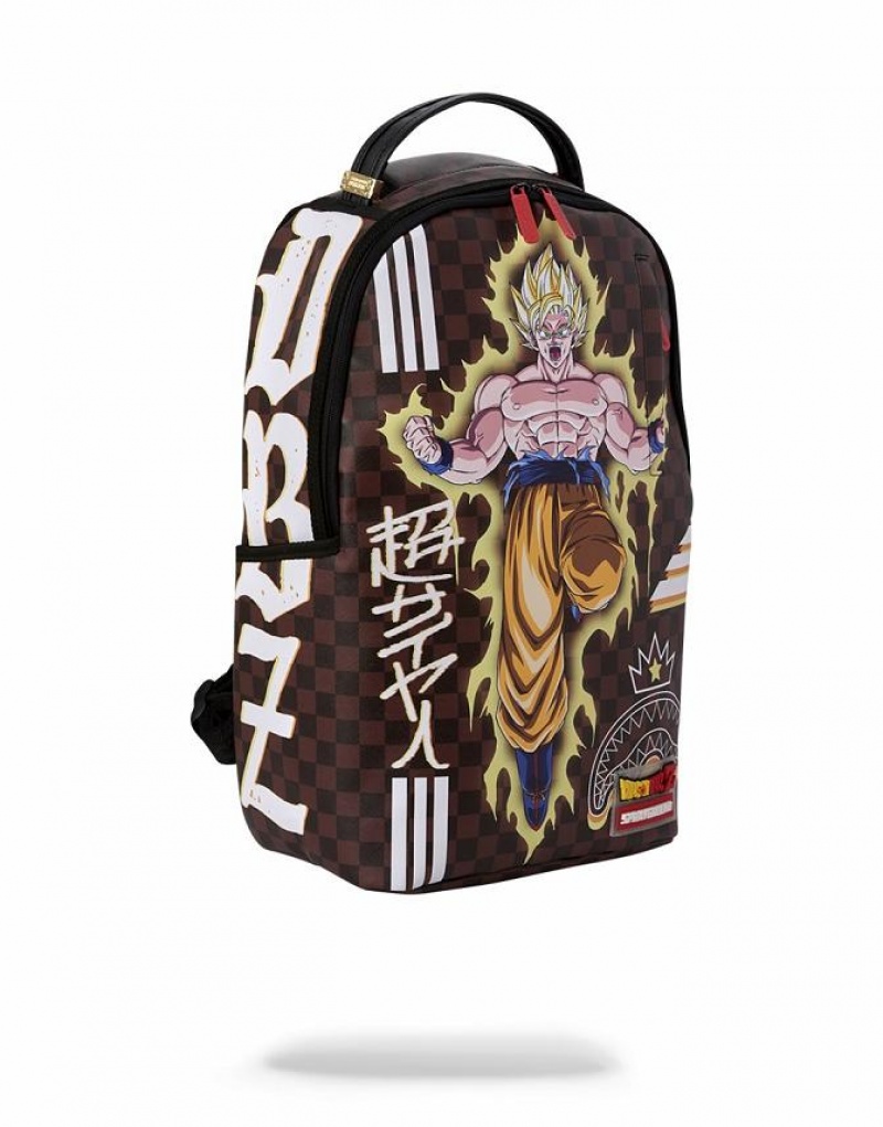 Brown Men's Sprayground Dbz Backpacks | SKIA63481