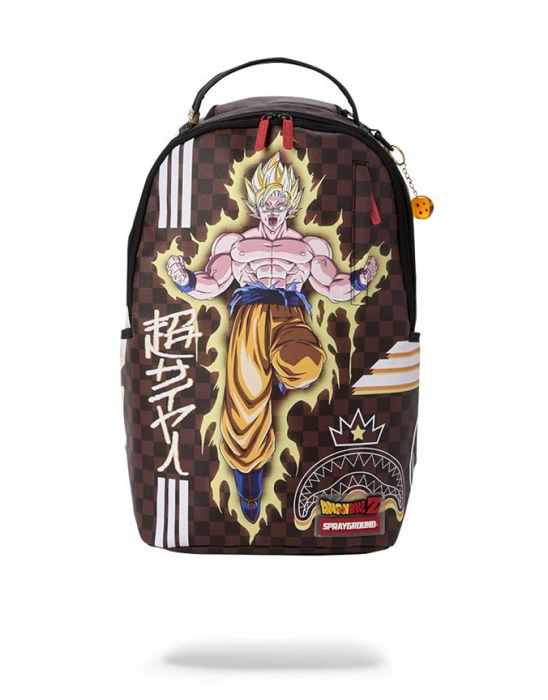 Brown Men\'s Sprayground Dbz Backpacks | SKIA63481