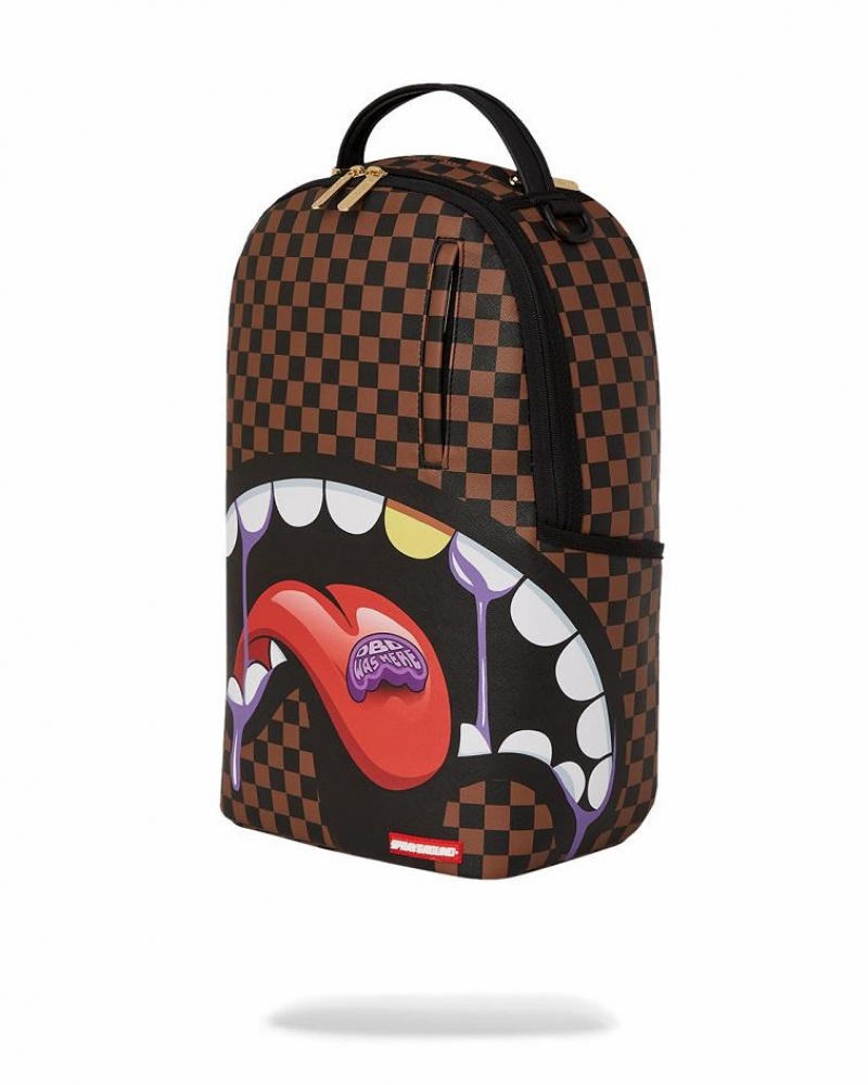 Brown Men's Sprayground Diablo All Or Nothing Backpacks | UOER31759