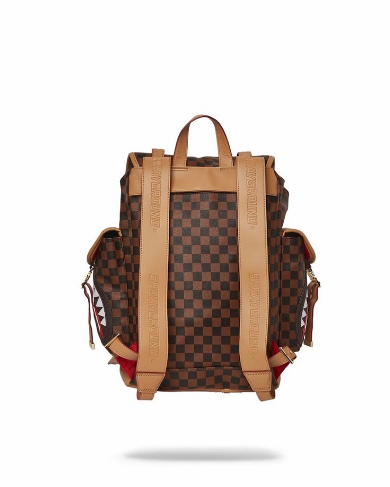 Brown Men's Sprayground Henny Air To The Throne Monte Carlo | NJEF18427