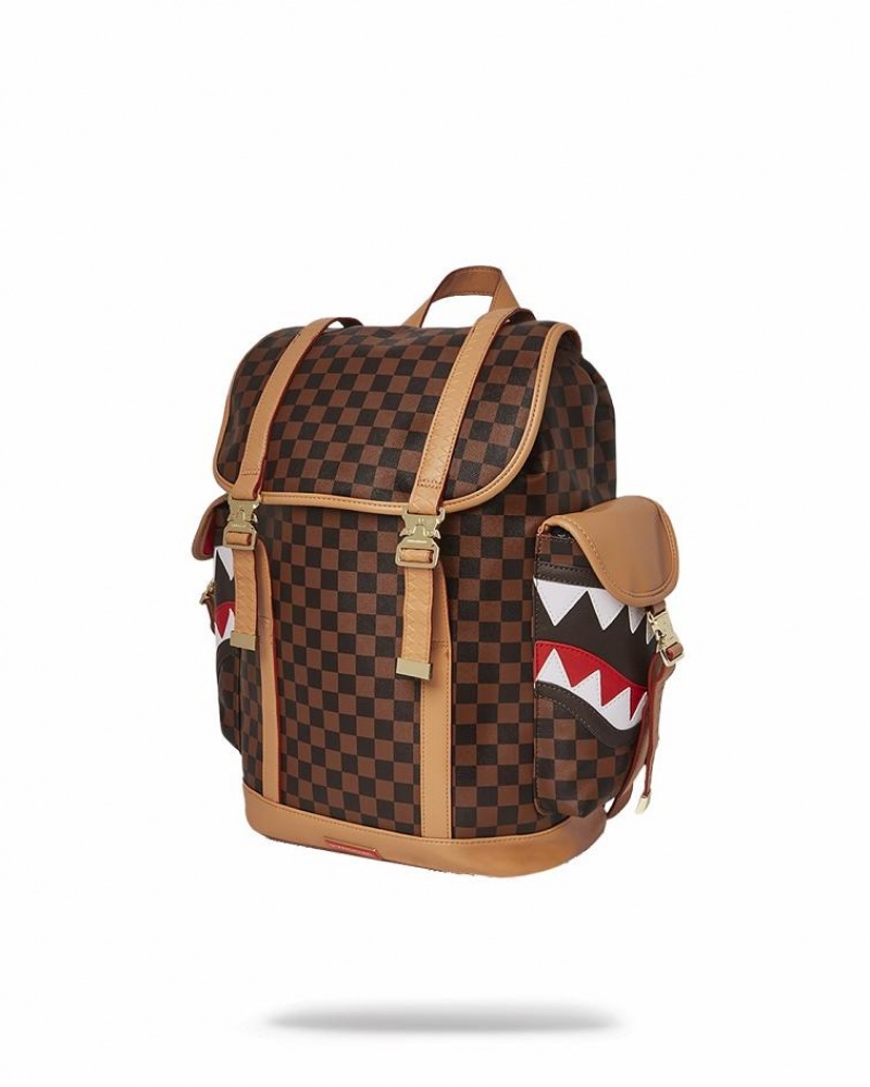 Brown Men's Sprayground Henny Air To The Throne Monte Carlo | NJEF18427