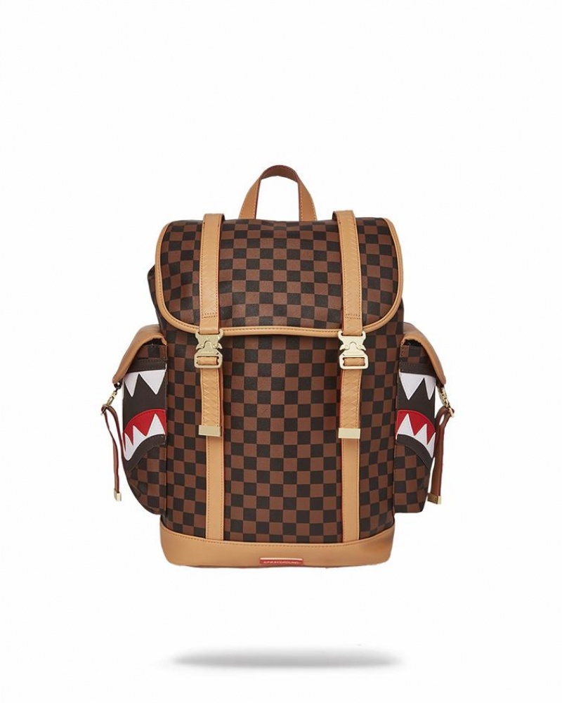 Brown Men\'s Sprayground Henny Air To The Throne Monte Carlo | NJEF18427