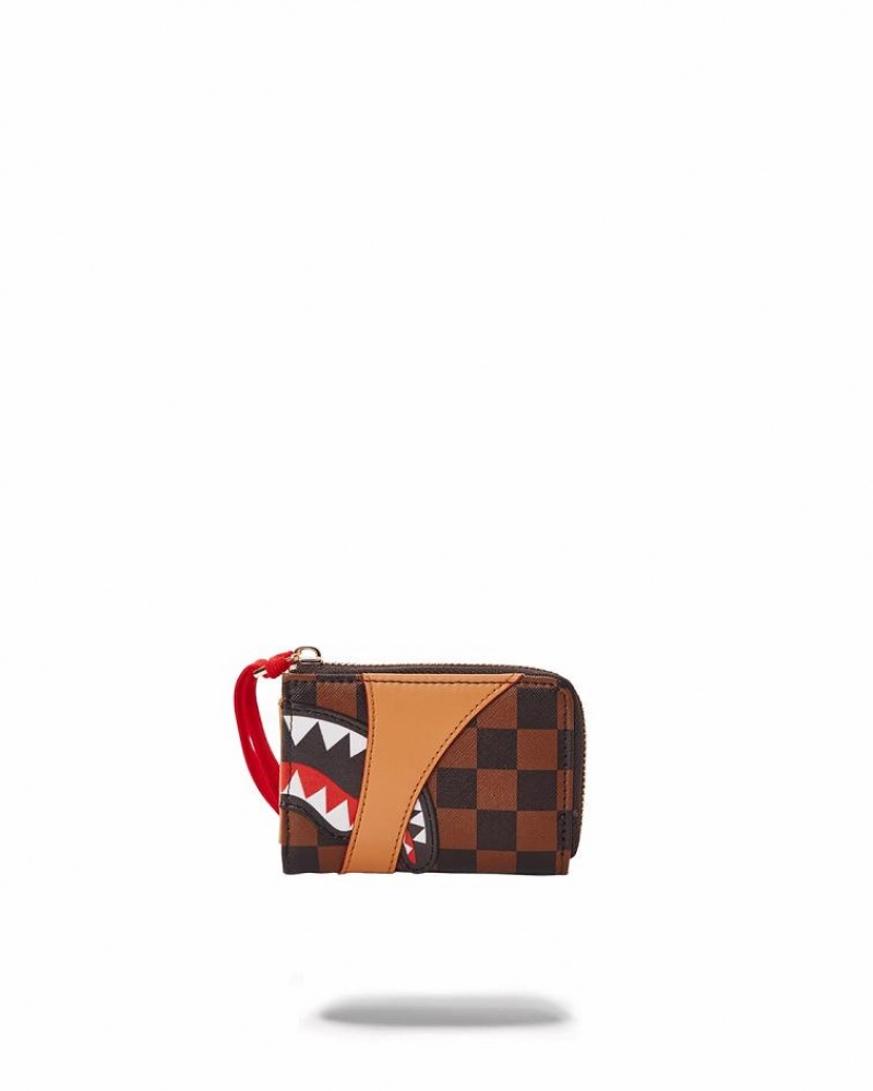 Brown Men's Sprayground Henny Air To The Throne Wallets | NUFB04631