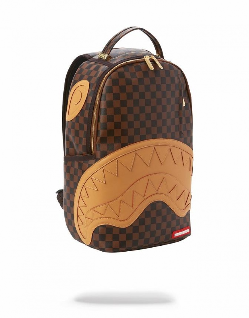 Brown Men's Sprayground Henny Backpacks | DFTE40317