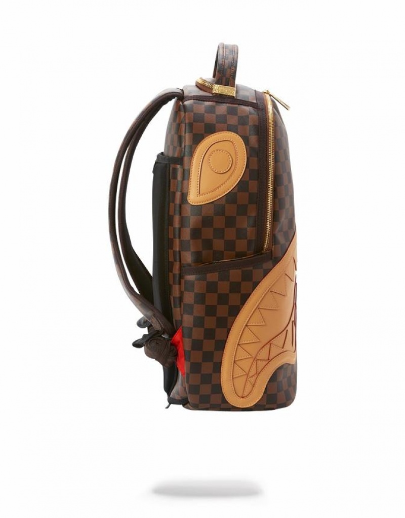 Brown Men's Sprayground Henny Backpacks | DFTE40317