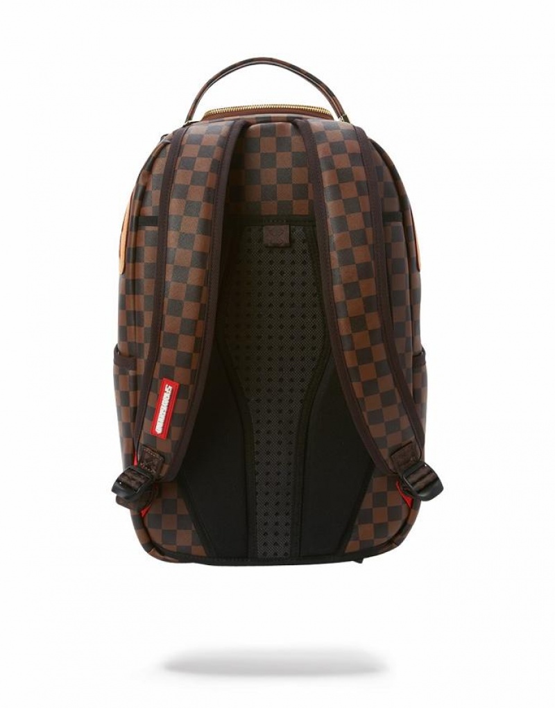 Brown Men's Sprayground Henny Backpacks | DFTE40317