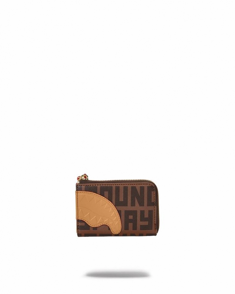 Brown Men's Sprayground Sharkfinity Wallets | NJGC84539