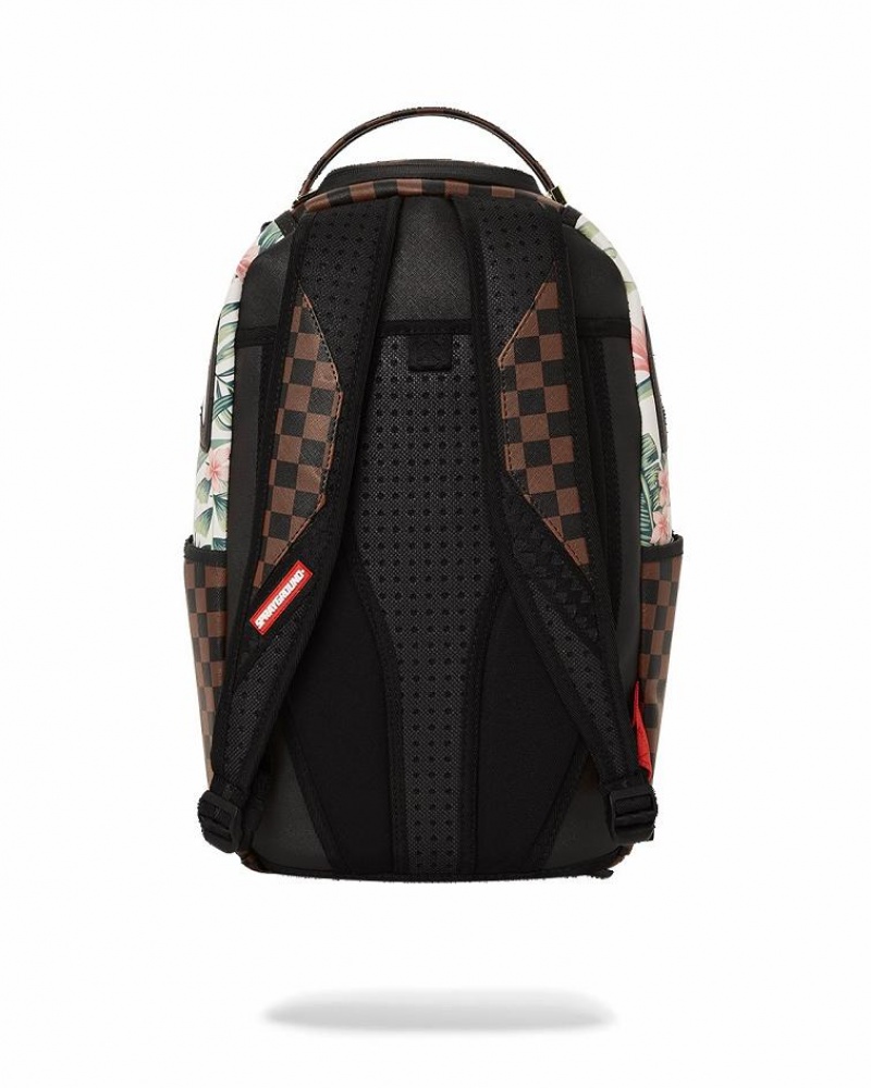 Brown Men's Sprayground Sharks In Paris Coastal Backpacks | MRJH47268