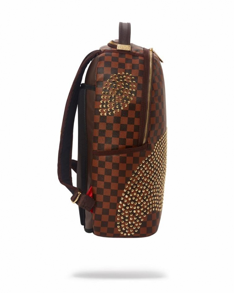 Brown Men's Sprayground Sharks In Paris Polaris Backpacks | MABT46239