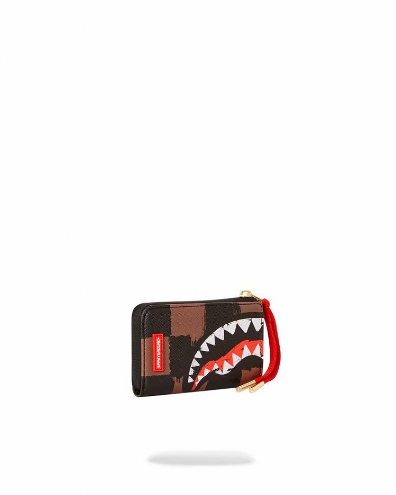 Brown Men's Sprayground Sharks In Paris Vanquish Wallets | OITE19542