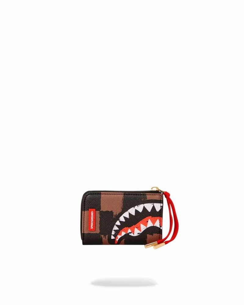 Brown Men\'s Sprayground Sharks In Paris Vanquish Wallets | OITE19542