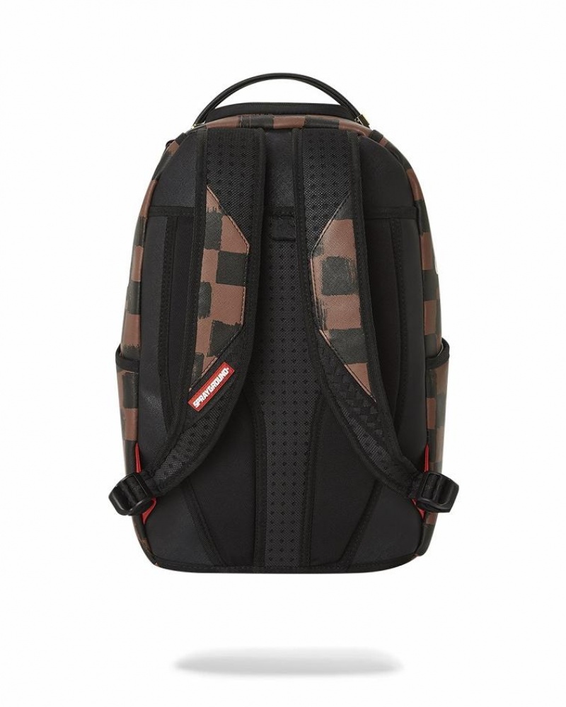 Brown Men's Sprayground Sharks In Paris Vanquish Backpacks | CQYO56437